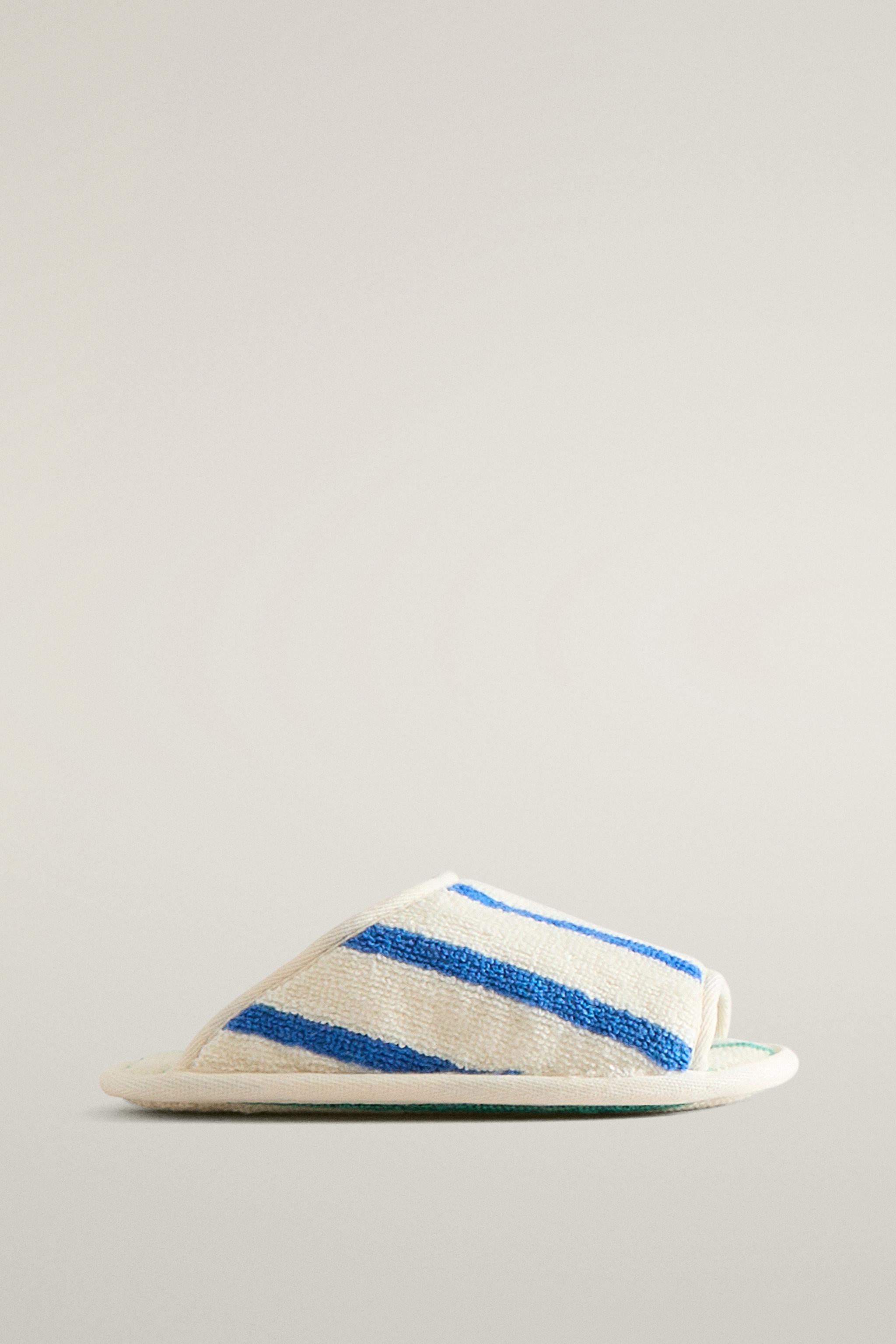 CHAUSSONS ENFANT ÉPONGE BAIN RAYURES