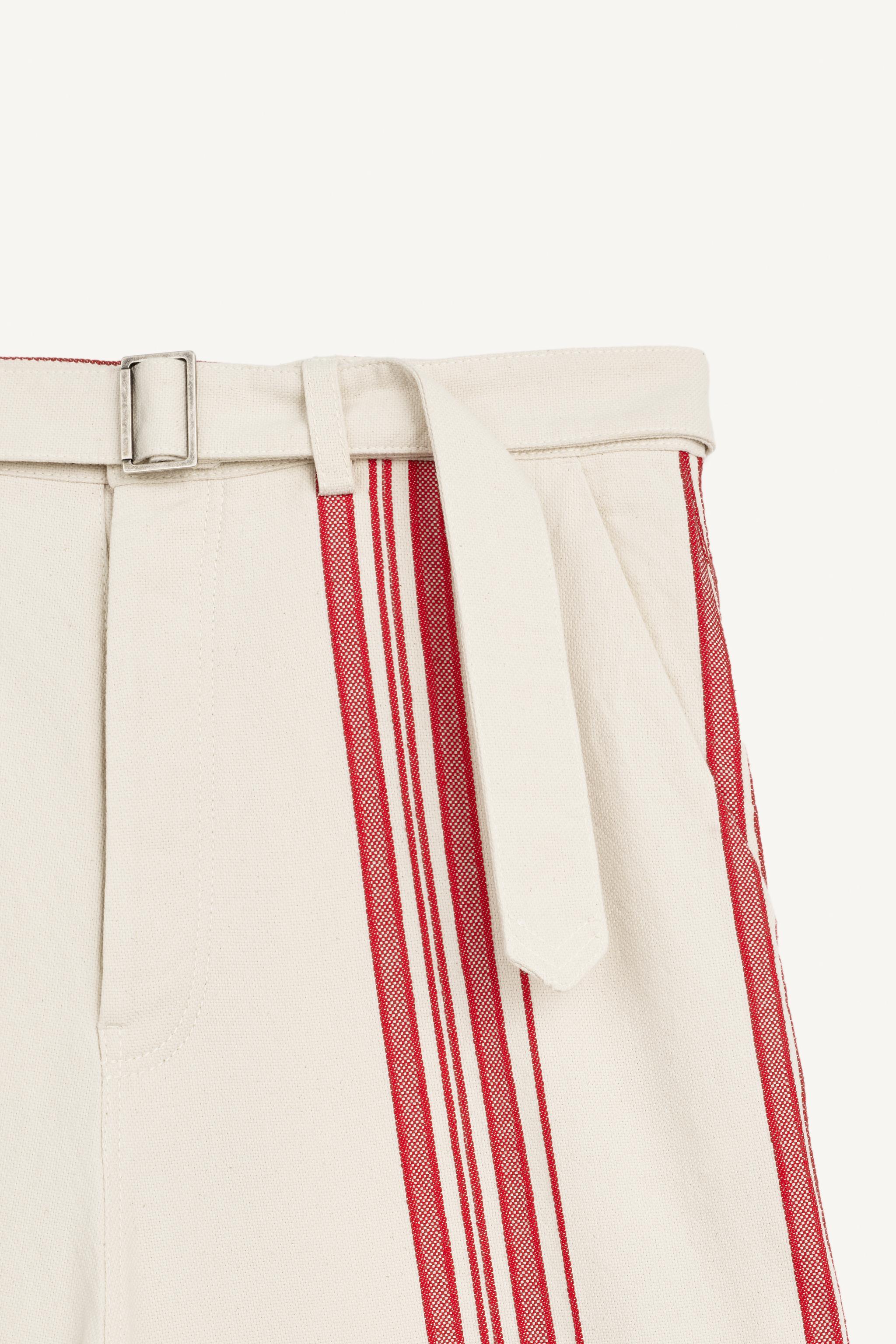 STRPD PANTS - Ecru / Red | ZARA United States STRPD PANTS - Ecru / Red | ZARA United States