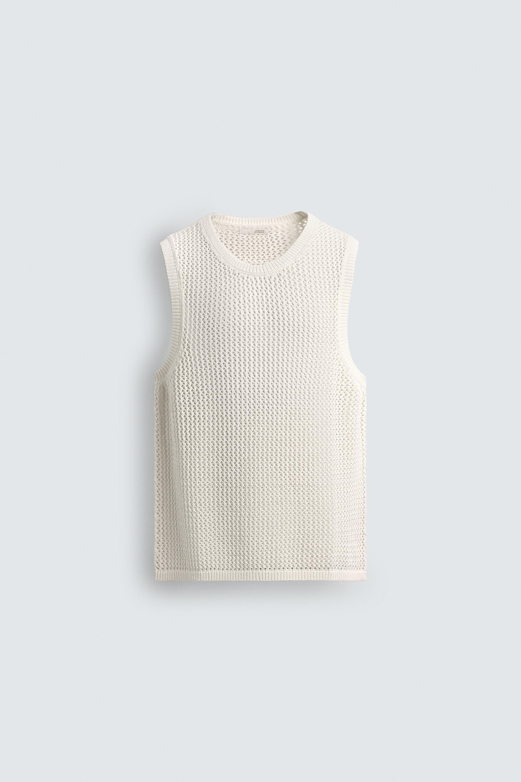 CUTWORK KNIT VEST - Oyster-white | ZARA South Africa