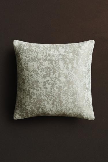 FLORAL JACQUARD CUSHION COVER - Silver by Zara - Image 4