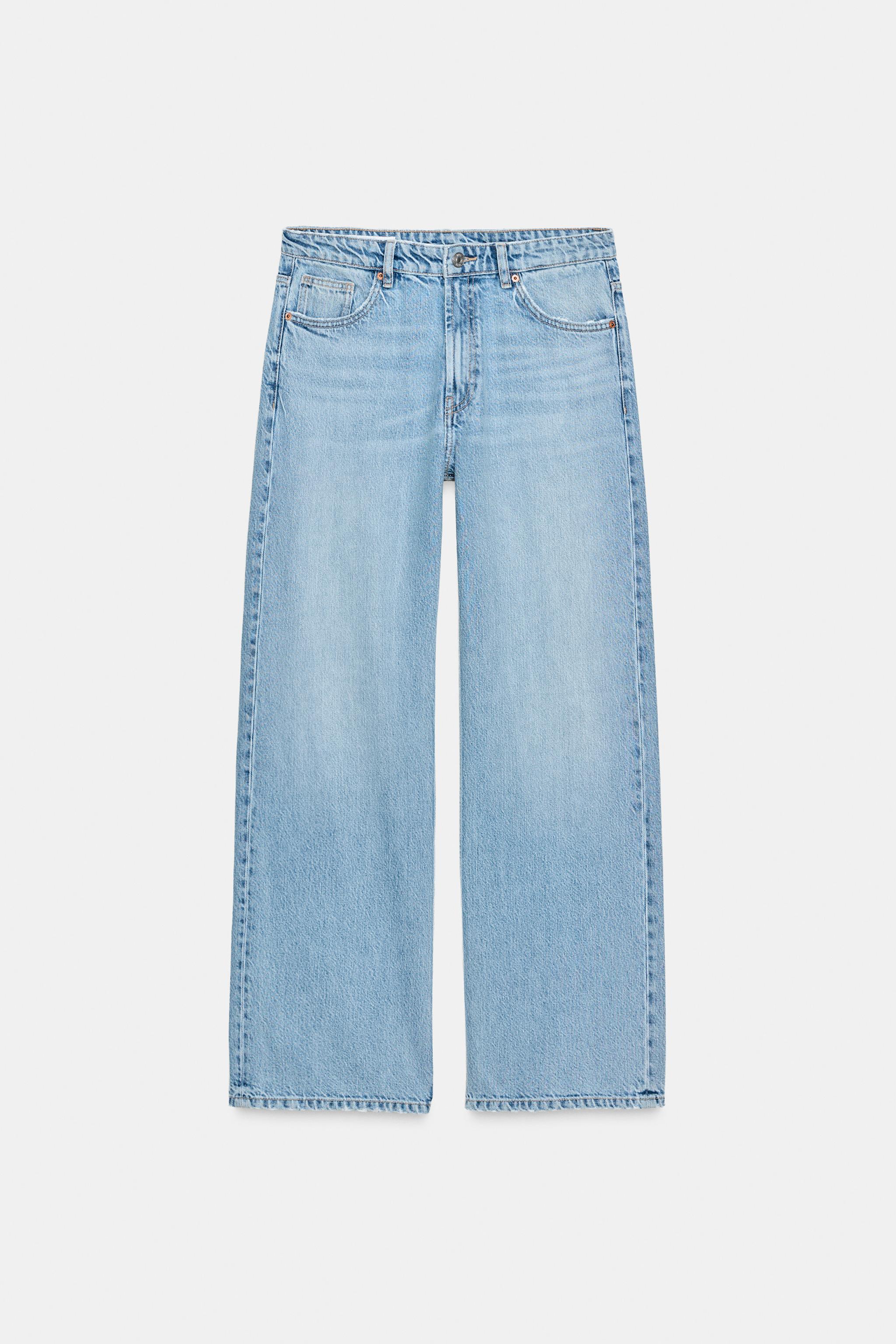 TRF MID-WAIST STRAIGHT LEG JEANS - White | ZARA Australia
