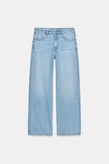 JEANS TRF RECTOS TIRO MEDIO - Azul claro de Zara