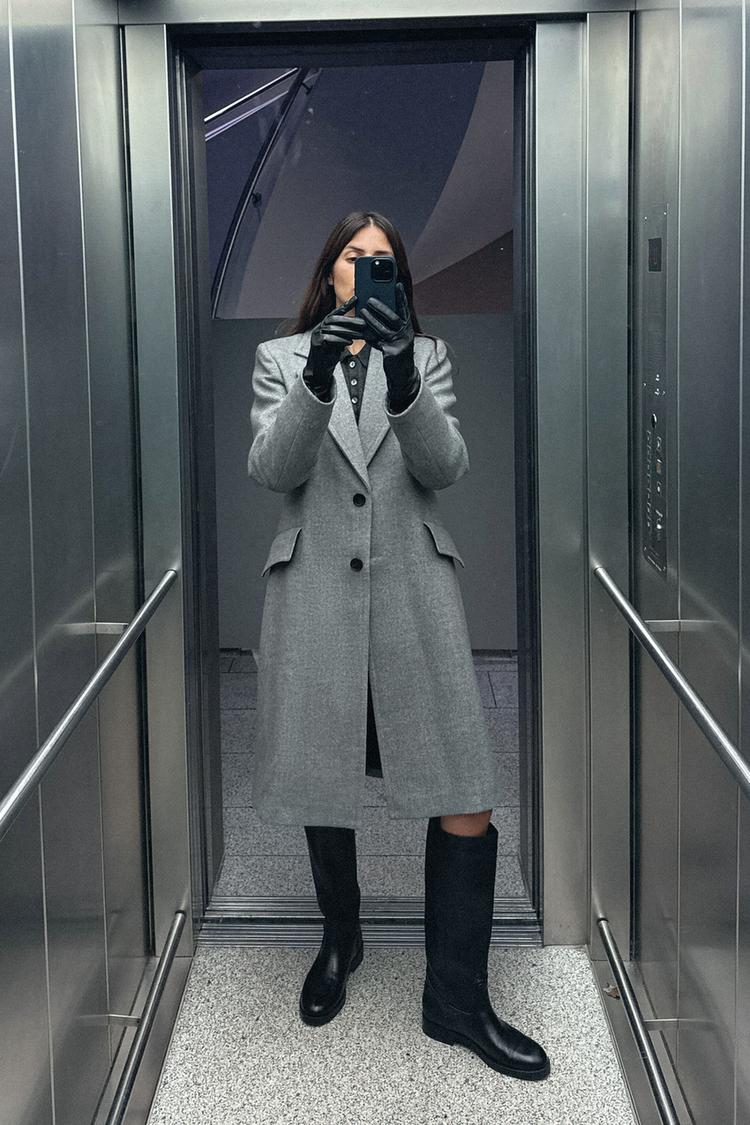 Abrigo Gris Zara Chaquetas Rebajas Chaquetas Invierno Zara Mujer