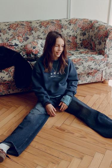 DESSUADORA ESTAMPAT ESTRELLES BRILLANTOR - Blau / Indi de Zara