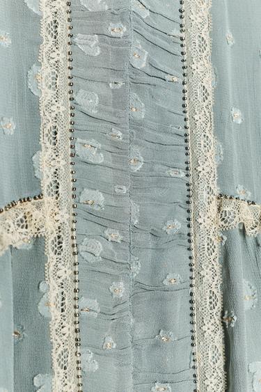 ZW COLLECTION ROMANTIC MIDI DRESS - dusty blue by Zara - Image 6