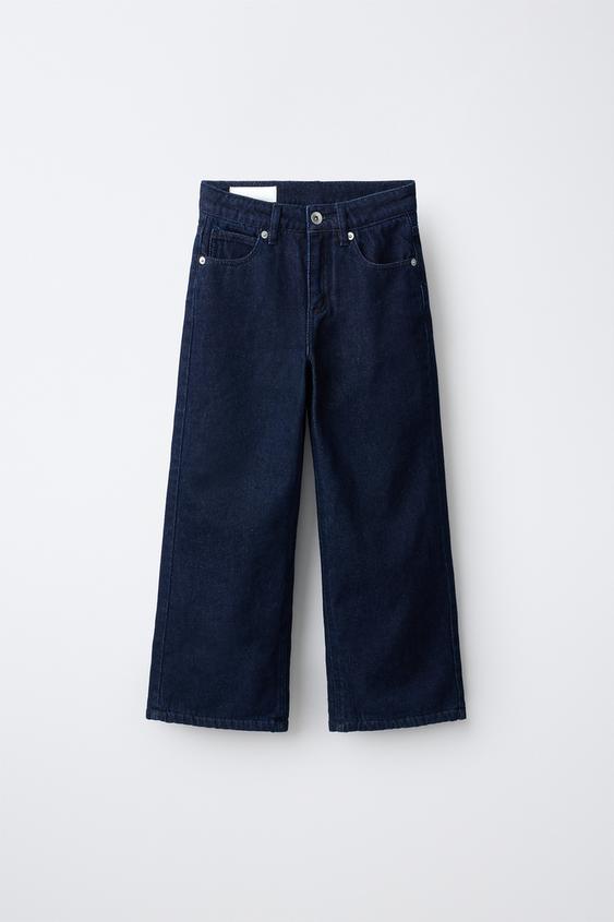 WIDE-LEG FLEECE-LINED JEANS - Blue by Zara - Image 0