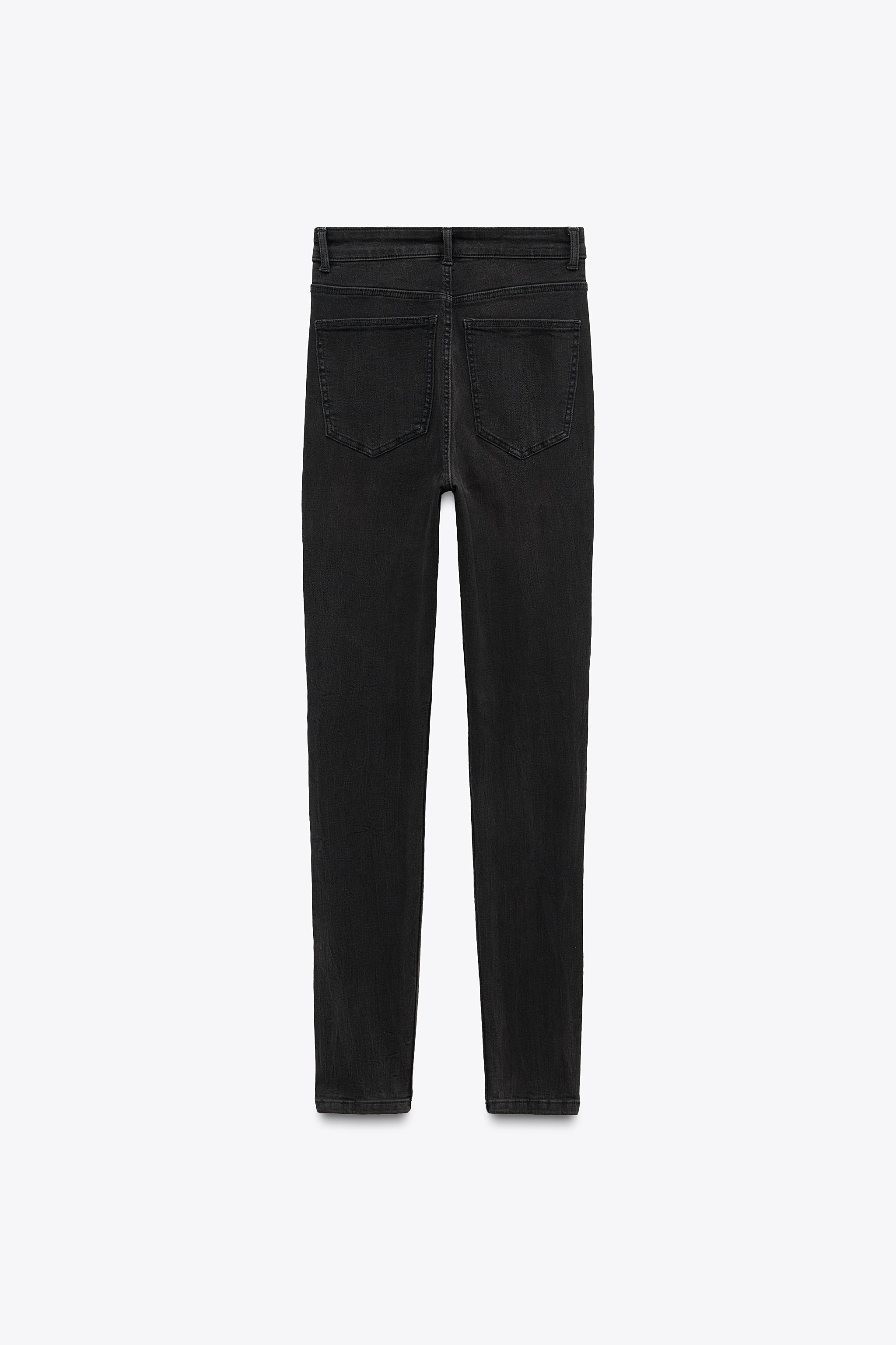 【ZARA】TRF スカルプト ハイウエストジーンズ 0250/550/800 SCULPT HIGH WAIST TRF JEANS - Faded black | ZARA United States