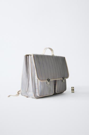 STRIPED SCHOOL SATCHEL - Blue by Zara - Image 5