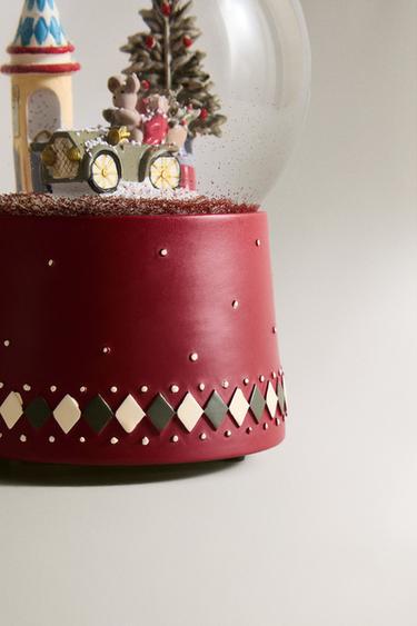 EMBELLISHED CHRISTMAS SNOW GLOBE - Red by Zara - Image 3