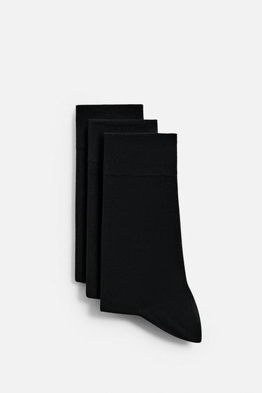 Zara 3雙裝絲光襪 - 黑色