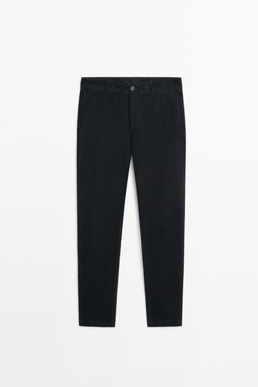 Slim fit corduroy pants — Navy blue 1