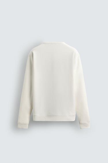 RIBBED BUTTON-NECK T-SHIRT - Oyster-white by Zara - Image 7