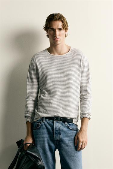 ЛЕГКИЙ ЖАККАРДОВЫЙ СВИТЕР В ПОЛОСКУ — B от Zara