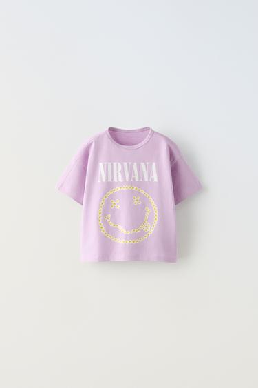 NIRVANA © FLORAL T-SHIRT - Mauve by Zara