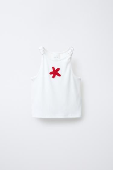 STAR KNOTTED RIB TOP - White by Zara