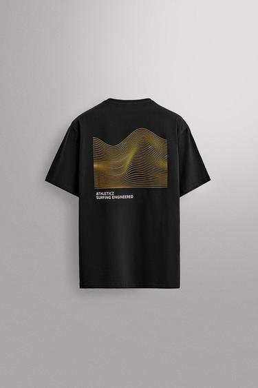 SURF GRAPHIC PRINT T-SHIRT - Black by Zara - Image 7