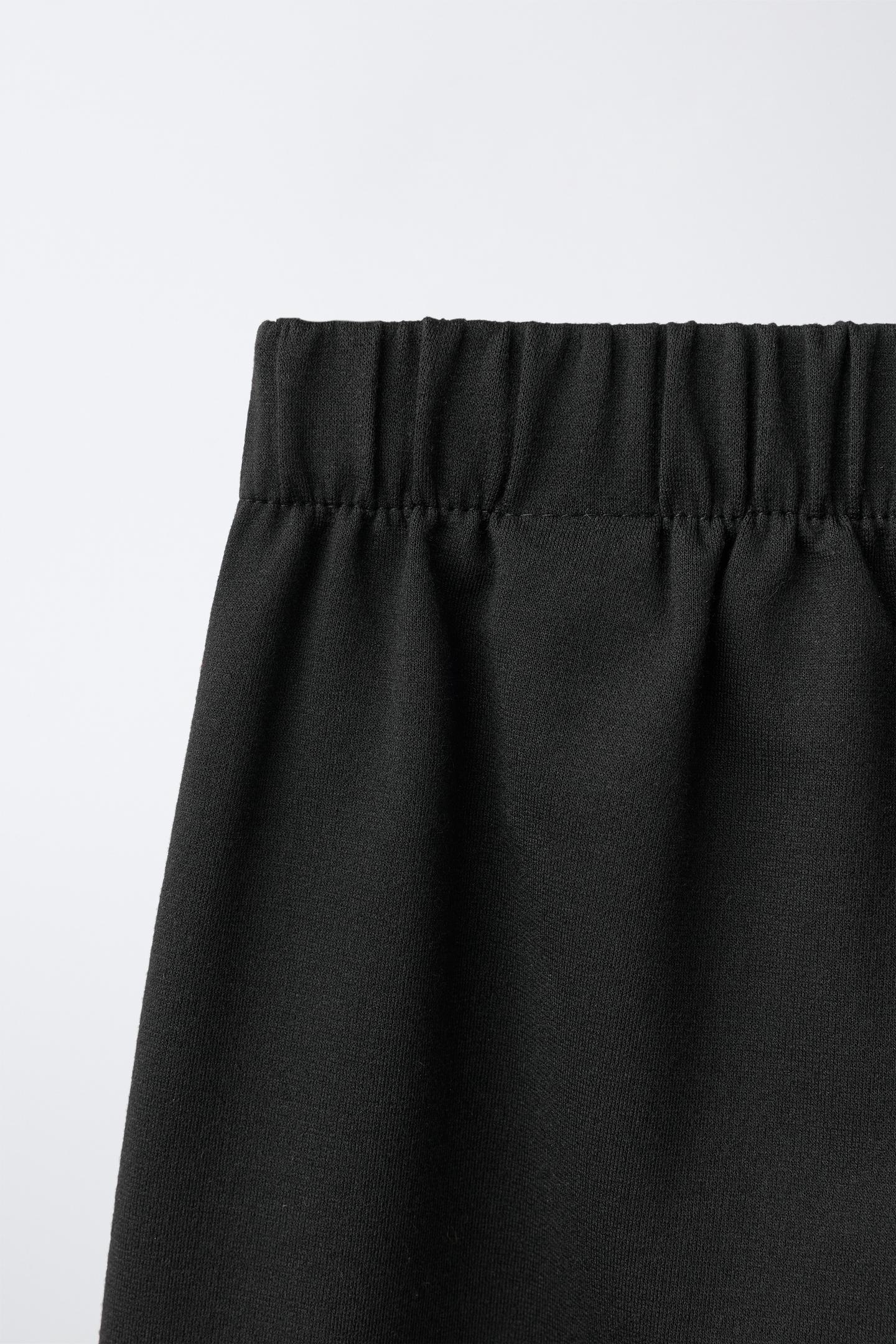 Детские брюки Zara Wide Leg Ponte Pleated, цвет: Чёрный — фото 4