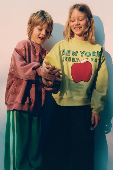 SUDADERA ESTAMPADA PRETZEL - Salmón de Zara