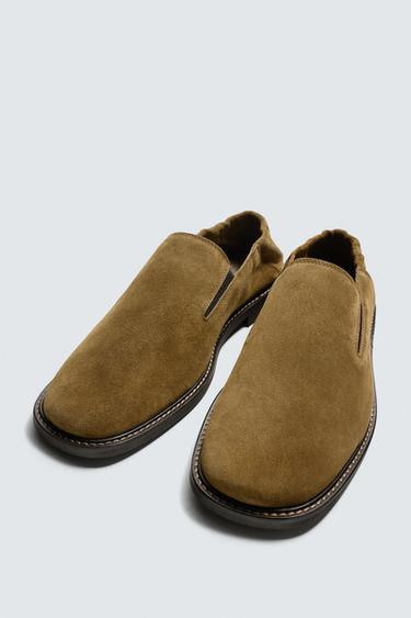 MOCASSINS EN CUIR - Beige de Zara - Image 4