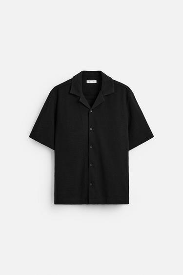 CHEMISE À TEXTURE - Noir de Zara