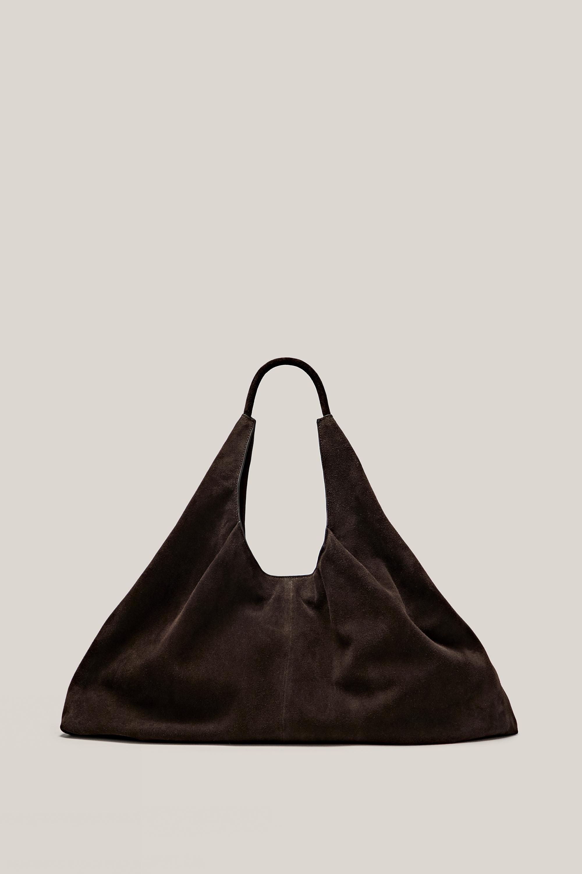 Split leather maxi shopper bag - LIMITED EDITION