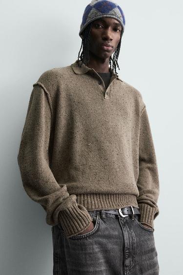 POLO PUNTO  RELAXED FIT - Marrón de Zara