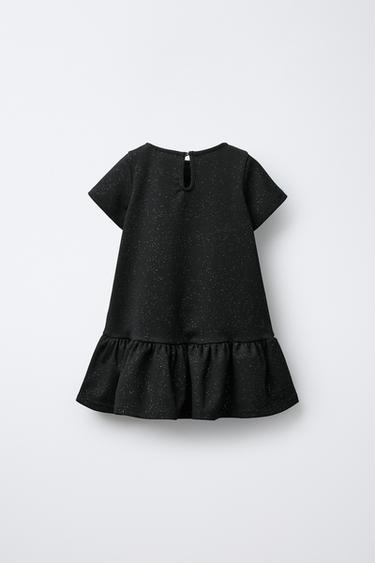 ROMA KNIT DRESS WITH SHIMMER BOWS - Black by Zara - Image 1