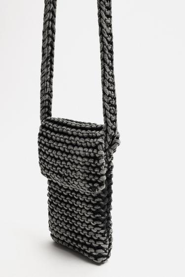 MACRAMÉ CROSSBODY BAG - Black by Zara - Image 5