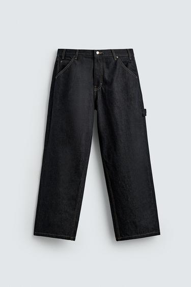 BAGGY FIT CARPENTER JEANS - Blue by Zara
