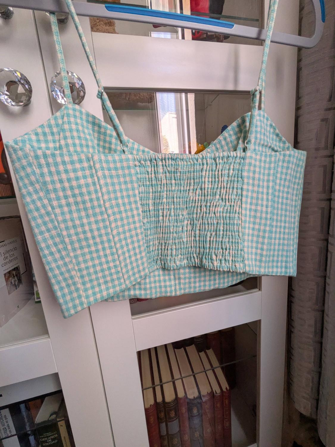 GINGHAM CORSETRY-INSPIRED TOP - Image 2