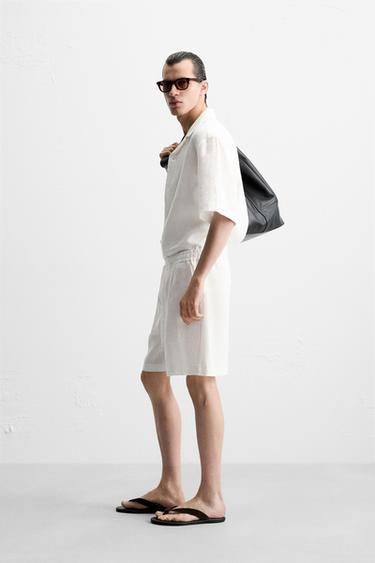 ENSEMBLE RELAXED FIT 100 % LIN - Gris chiné de Zara - Image 1