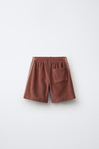 PUKAS SURF TERRY BERMUDA SHORTS - Brown by Zara - Image 1