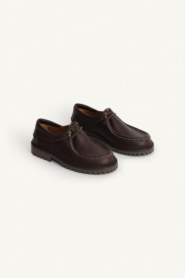 ZAPATO PIEL EDICIÓN LIMITADA - Marrón de Zara