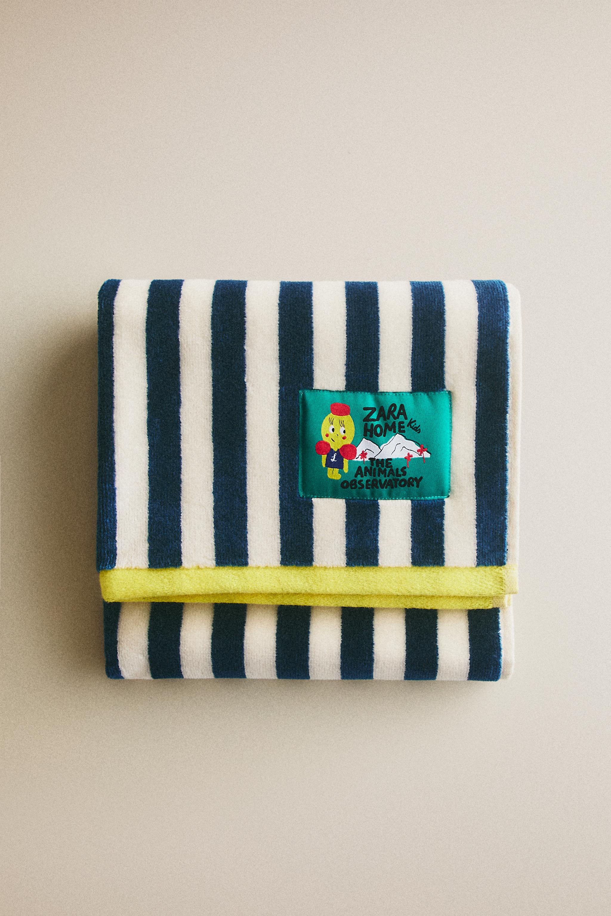 KIDS VELOUR BATH TOWEL X THE ANIMALS OBSERVATORY