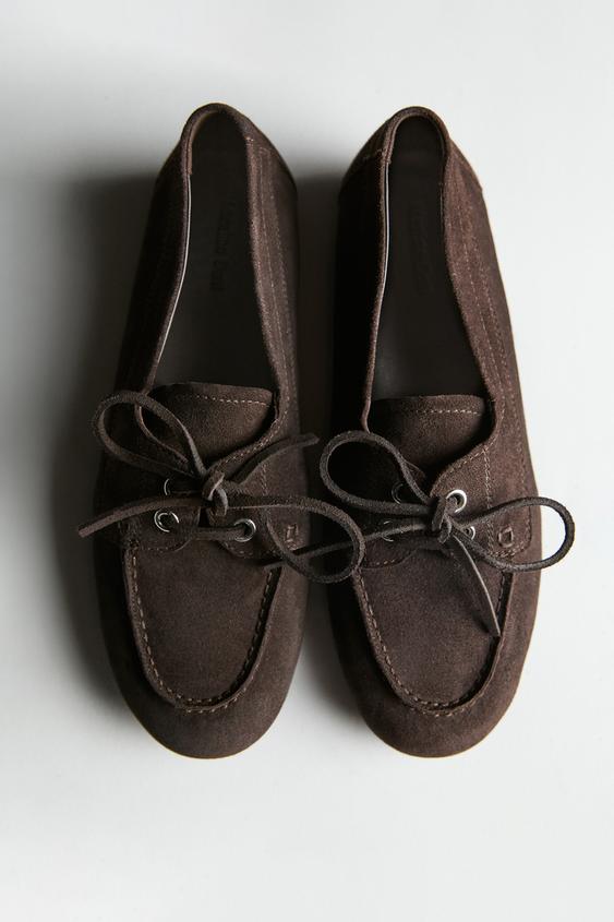 Leather deck shoes from Zara - $130