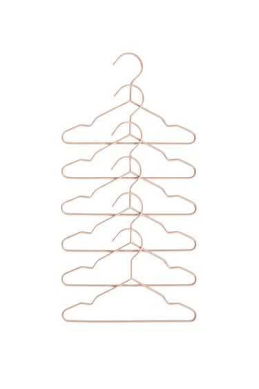 PACK OF RUBBERISED BABY HANGERS (PACK OF 6) - Pink by Zara
