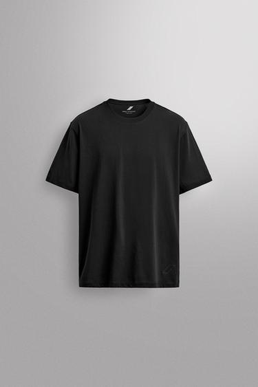BASIC COTTON TRAINING T-SHIRT - Black by Zara