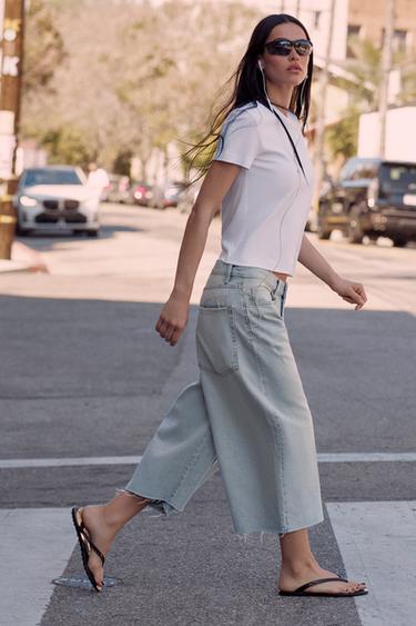 BERMUDA JORTS DENIM TRF DÉCHIRURES TAILLE MI-HAUTE - Bleu clair de Zara - Image 2