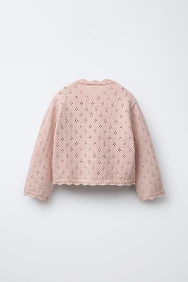 FLORAL CARDIGAN - Peach by Zara - Image 1