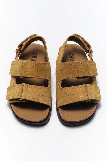LEATHER SANDALS - Brown by Zara