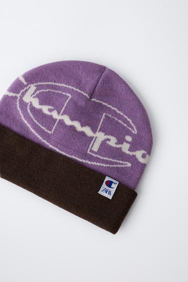 BONNET EN MAILLE CHAMPION ® X ZARA - Mauve de Zara - Image 1