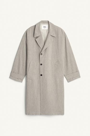 RELAXED FIT VISCOSE - LINEN PARKA - Mink by Zara - Image 7