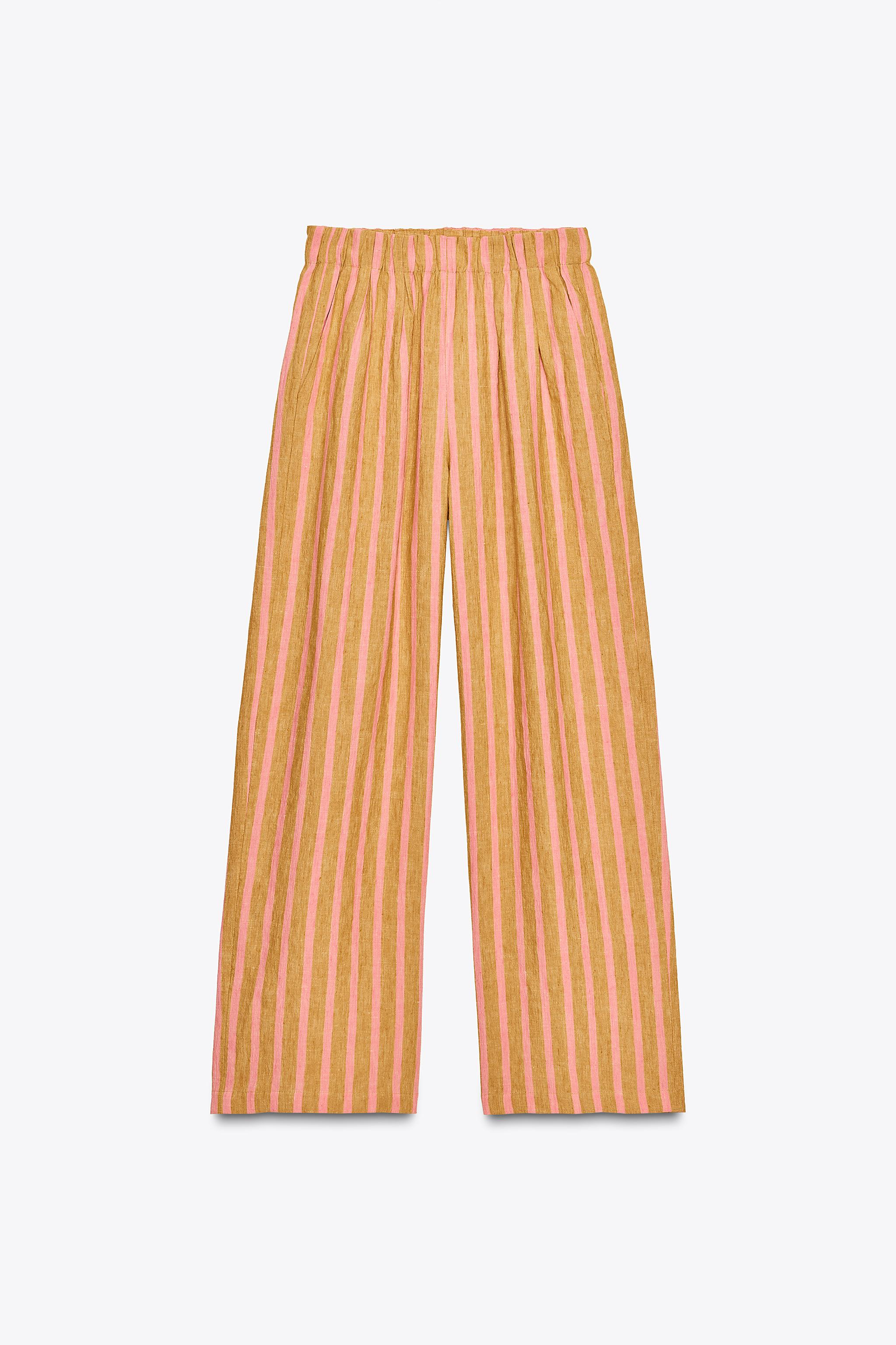 PANTALON MÉLANGE LIN RAYURES ZW COLLECTION