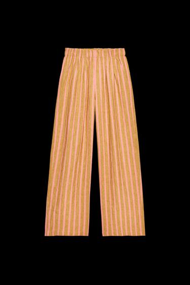 GESTREIFTE HOSE AUS LEINENMIX – ZW COLLECTION - Gestreift von Zara