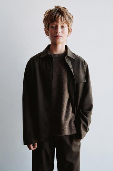 PULL EN MAILLE DOUCE LAINE - Marron de Zara