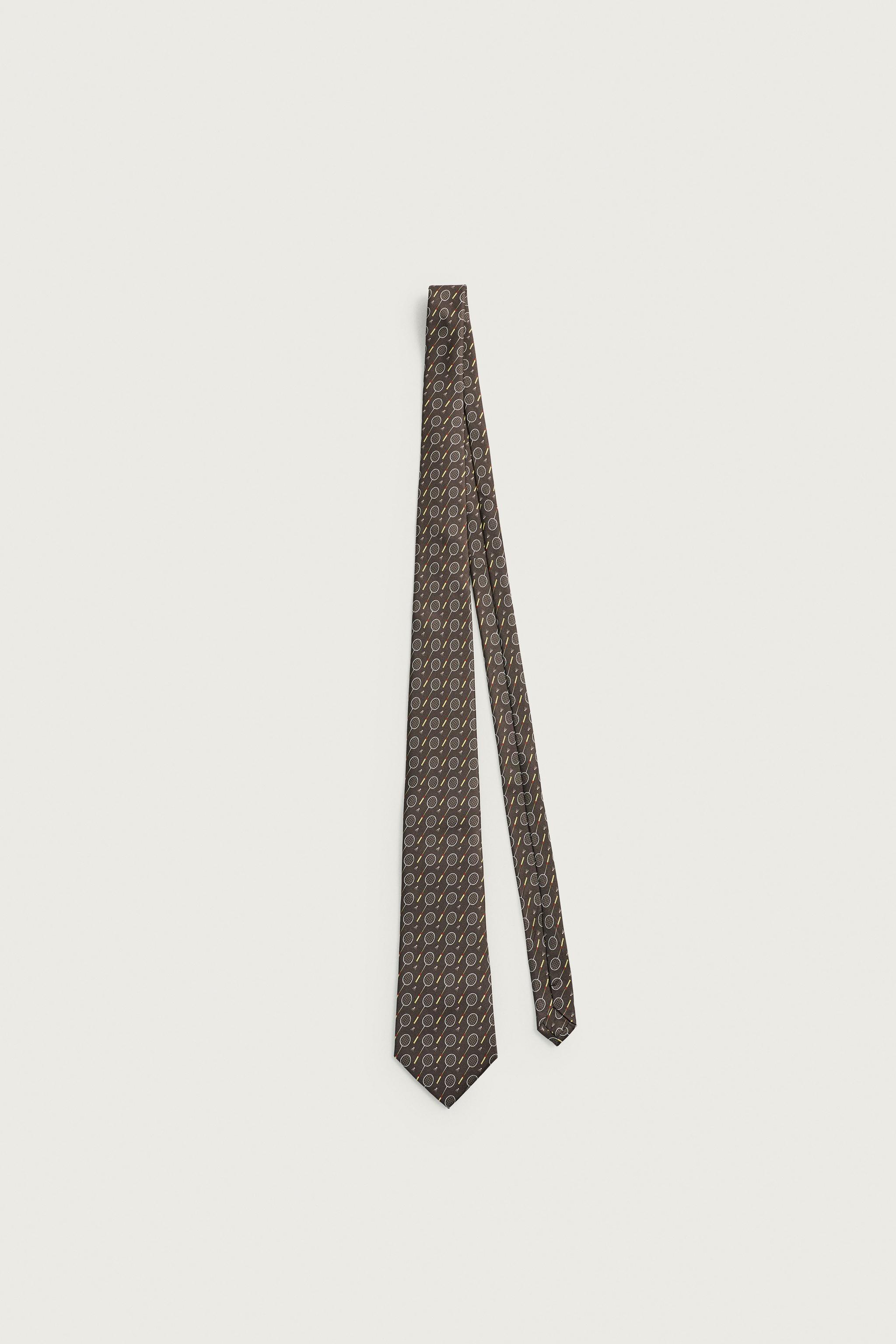 100% SILK JACQUARD RACQUET TIE