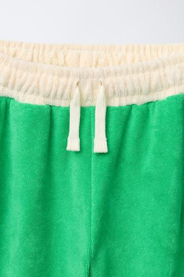 PANTALON WIDE LEG EFFET SERVIETTE - Vert de Zara - Image 2