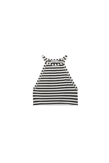 RIBBED HALTER TOP