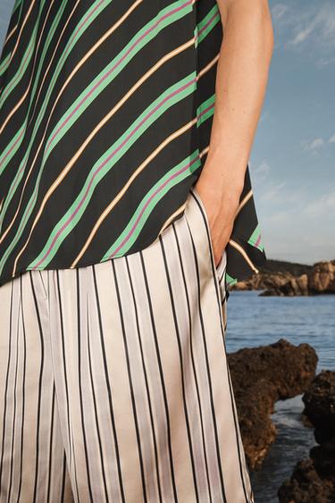 STRIPED RELAXED FIT BERMUDA SHORTS LIMITED EDITION - Beige by Zara - Image 1
