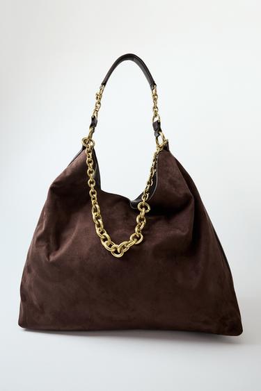 BOLSO SACA CADENA - Marrón de Zara
